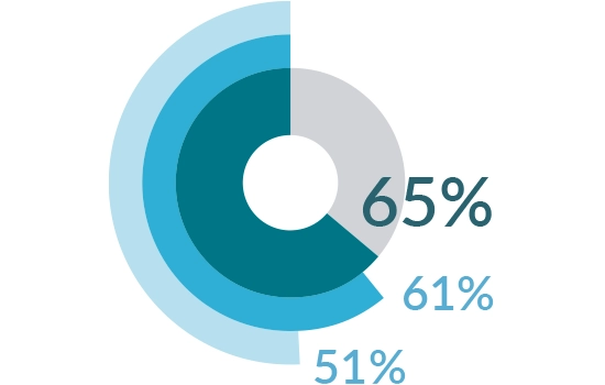 65 percent of UK bussiness are using an MSP to address the IT Skills Gap - IT and Tech Skills Gap Report 2024