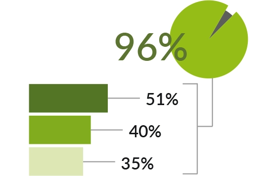 96 percent of businesses are addressing the IT Skills Gap - IT and Tech Skills Gap Report 2024